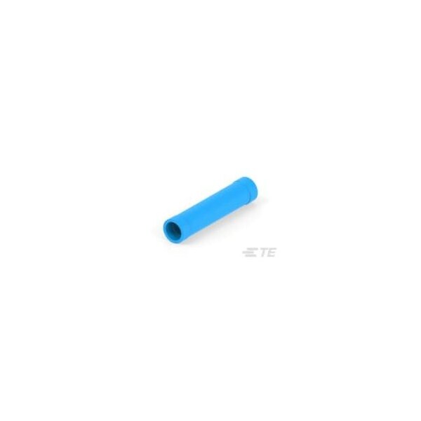 Te Connectivity Butt Splice Wire Connector, 14 AWG Max, Blue, Vinyl Insulation, 600 V 2-34071-2 - main